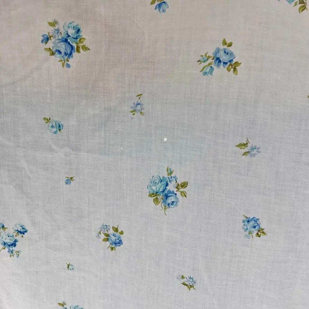 70s Cottagecore Floral Twin Size Flat Sheet 1970s Vintage JC Penney